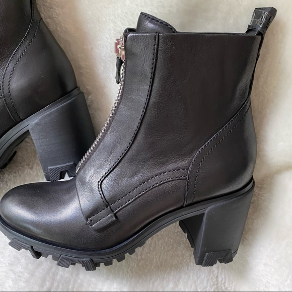 rag & bone Shiloh high zip black boot SIZE 10 - Picture 3 of 9